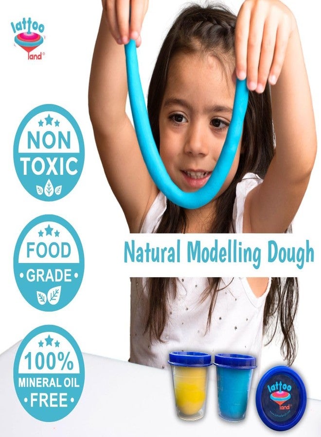 Lattooland Natural Clay Dough For Kids|Taste-Safe Clay Set|Vibrant Multi-Colours|Does Not Dry Up Easily|Soft & Safe Sensory Dough|Non-Toxic|Lab-Certified|Modelling Toy For Children(4 Colors) - Image 3